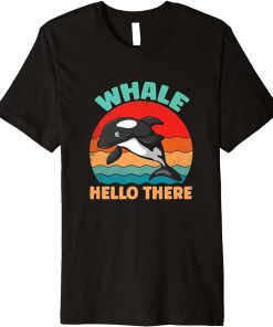 Whale Hello There Retro Vintage Orca Premium T-Shirt