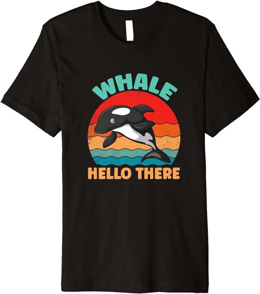 Whale Hello There Retro Vintage Orca Premium T-Shirt