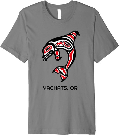 Yachats, Oregon Native American Orca Killer Whales Gift Premium T-Shirt