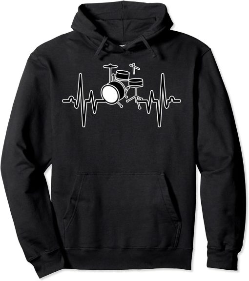 Drum Heartbeat Shirt Orca Music Graphic Tee Plus Size Pullover Hoodie