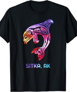 Sitka Alaska PNW Native American Indian Orca Killer Whale T-Shirt