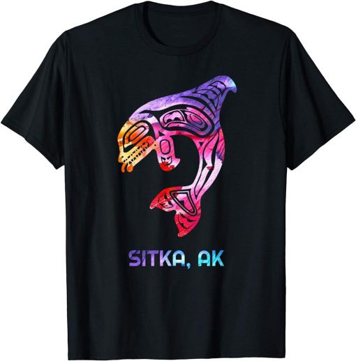 Sitka Alaska PNW Native American Indian Orca Killer Whale T-Shirt